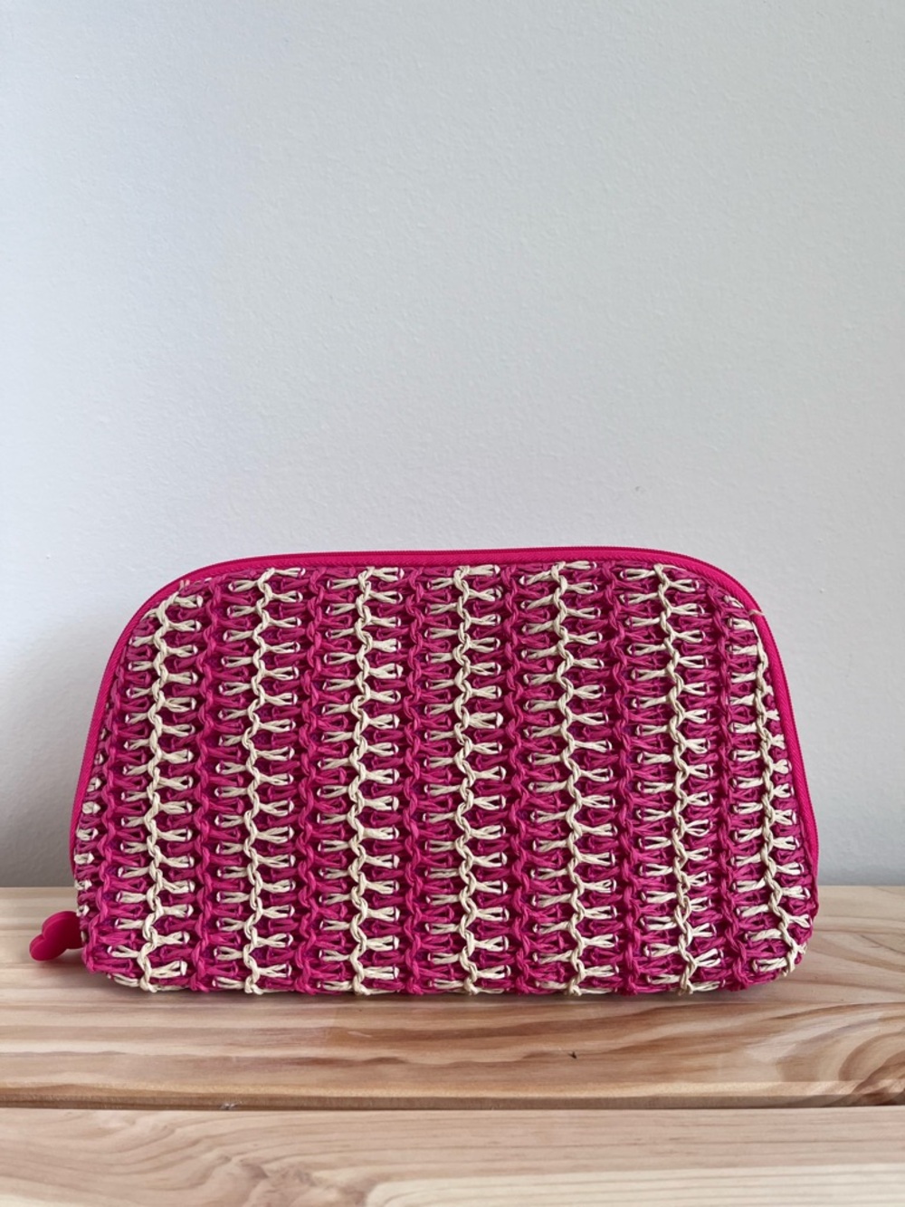 Raffia Cosmetic Pouch